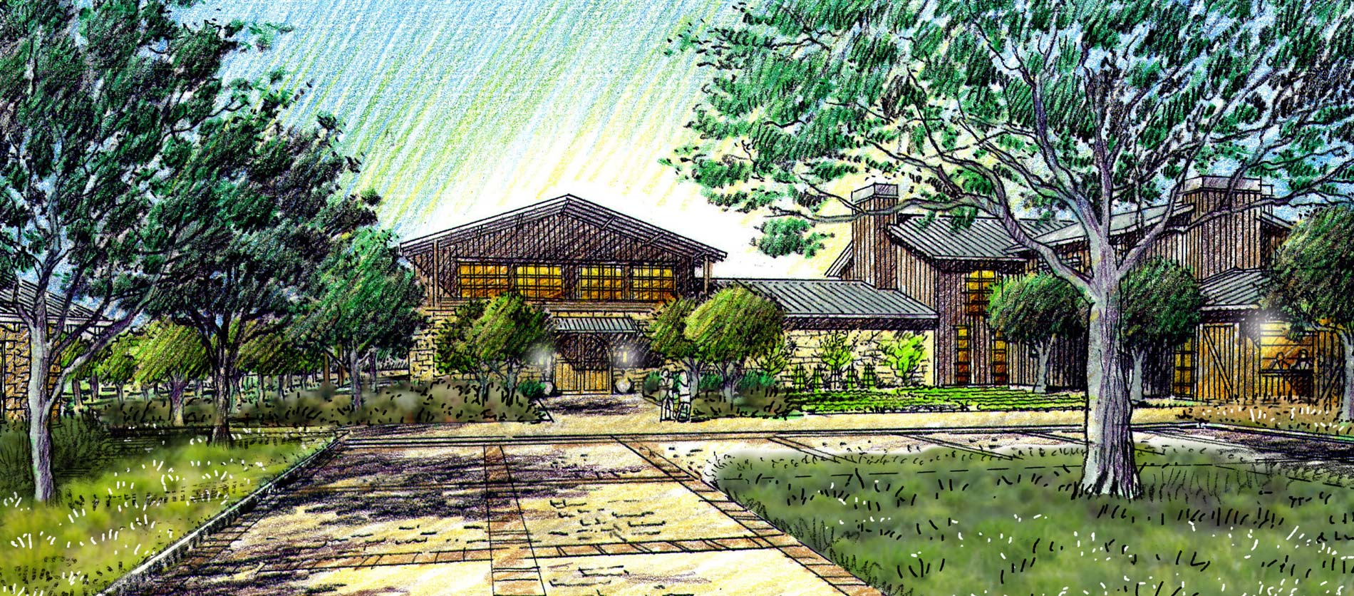 ILUSTRACION DE LA ENTRADA A LA CASONA